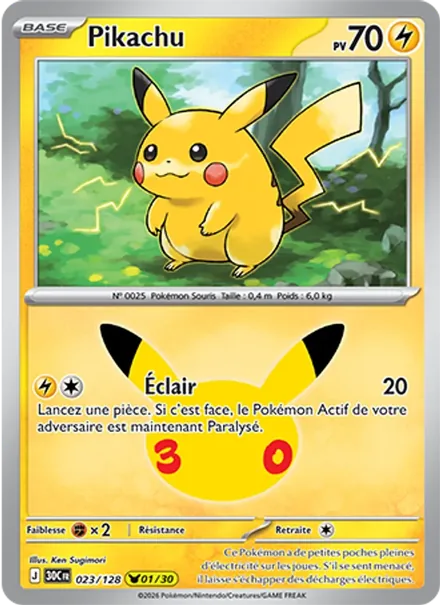 Carte Pikachu, illustration 01