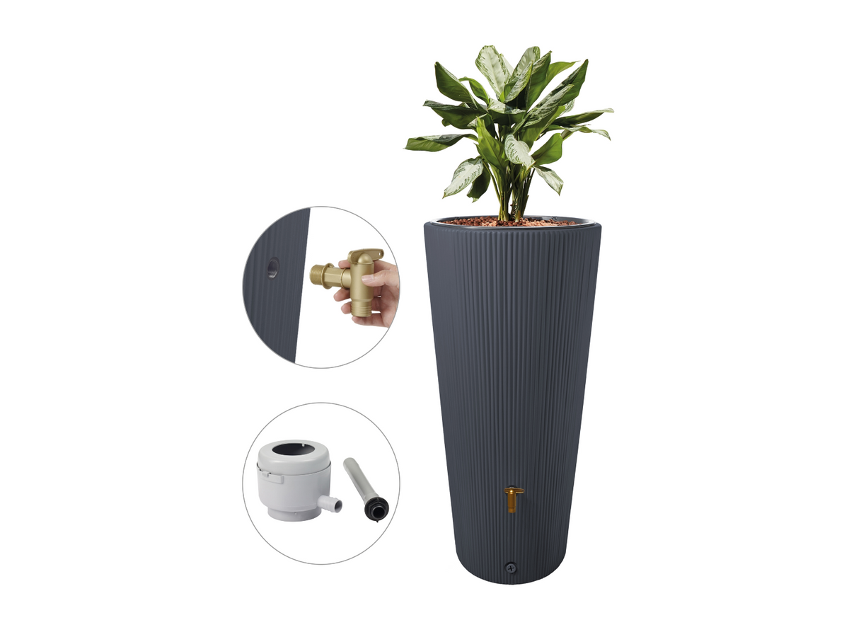 Récupérateur d'eau de pluie VASO 2in1 Decor, 220 L