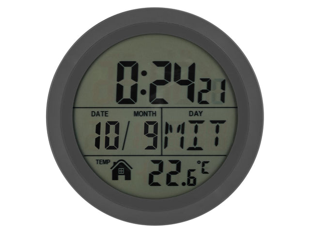 Horloge de salle de bain radiopilotée, avec 4 ventouses à l'arrière