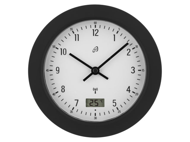Horloge de salle de bain radiopilotée, avec 4 ventouses à l'arrière