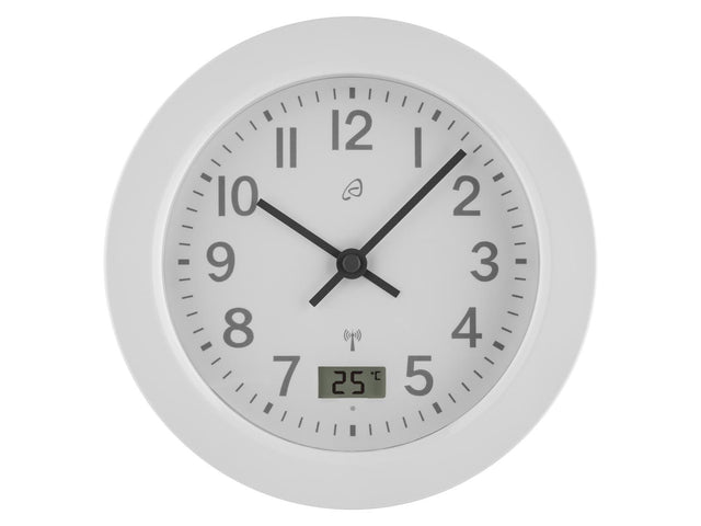 Horloge de salle de bain radiopilotée, avec 4 ventouses à l'arrière