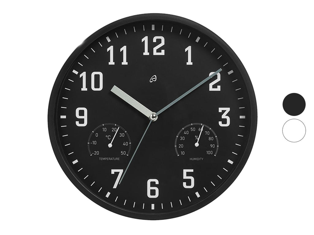 Horloge murale avec thermomètre et hygromètre