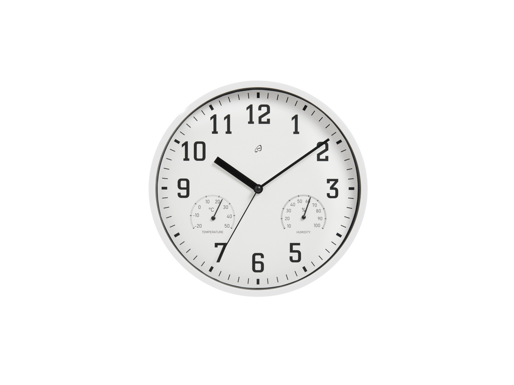 Horloge murale avec thermomètre et hygromètre