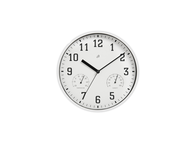 Horloge murale avec thermomètre et hygromètre
