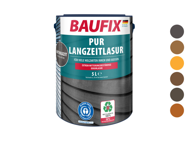 BAUFIX Lasure bois longue durée PUR, 5 L