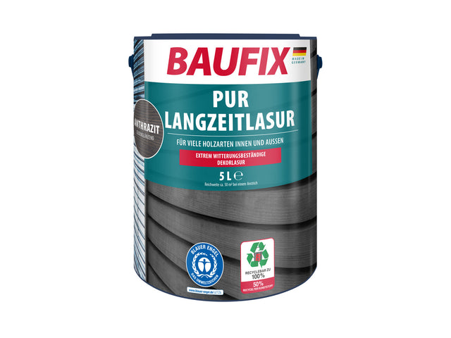 BAUFIX Lasure bois longue durée PUR, 5 L