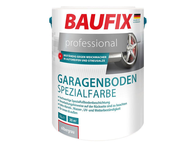 BAUFIX professional Peinture spéciale pour sol de garage gris argent, 5 litres