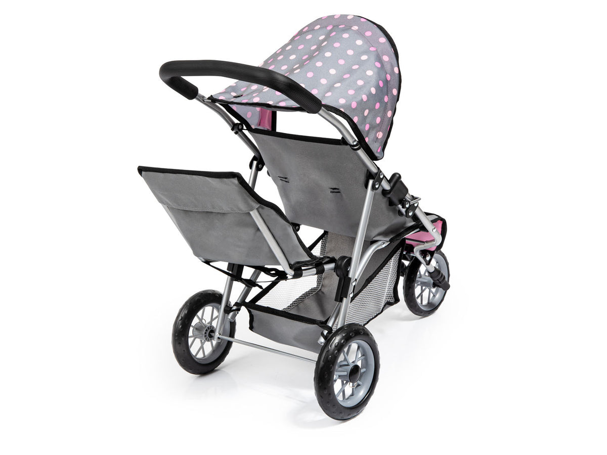 Poussette double pour poupées