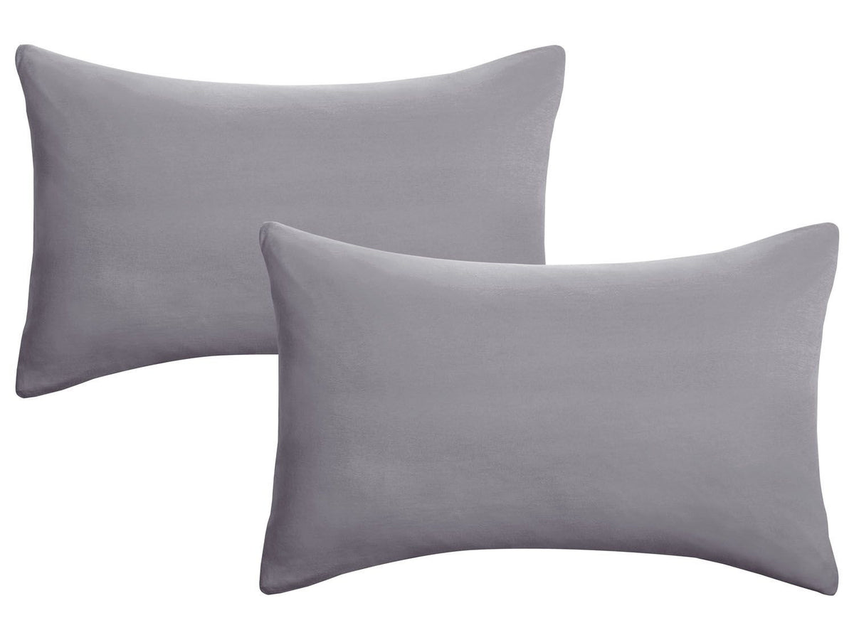 Lot de 2 housses de coussin en jersey fin