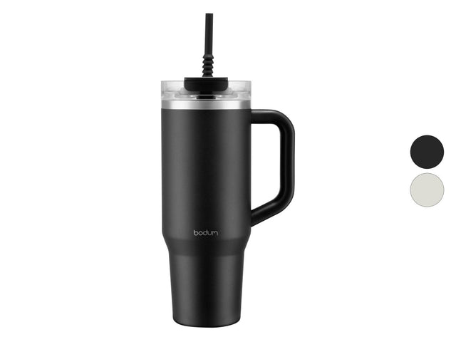 Gobelet de voyage avec anse et paille en silicone »TRAVELMUG«