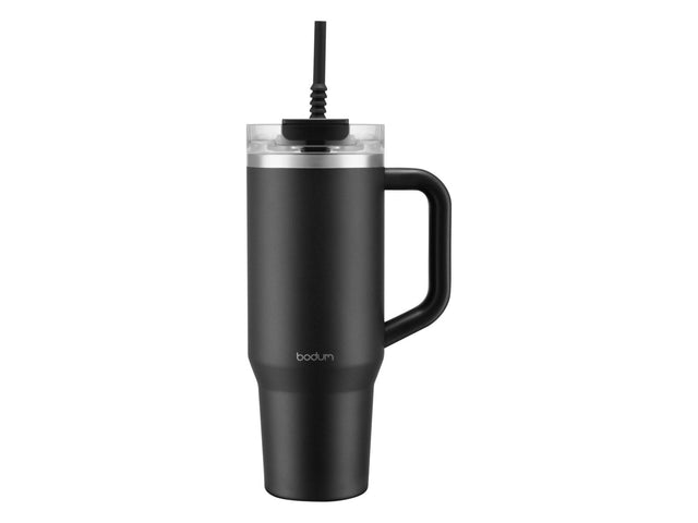 Gobelet de voyage avec anse et paille en silicone »TRAVELMUG«