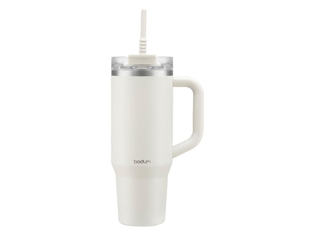 Gobelet de voyage avec anse et paille en silicone »TRAVELMUG«