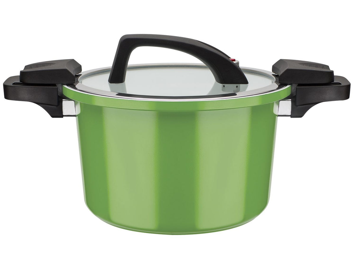 Casserole basse consommation GSW, couvercle en verre avec soupape à vapeur, en aluminium, revêtement anti-adhésif