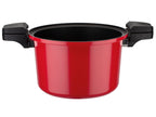 Casserole basse consommation GSW, couvercle en verre avec soupape à vapeur, en aluminium, revêtement anti-adhésif