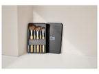 Set de pinceaux à maquillage, avec manches en bambou