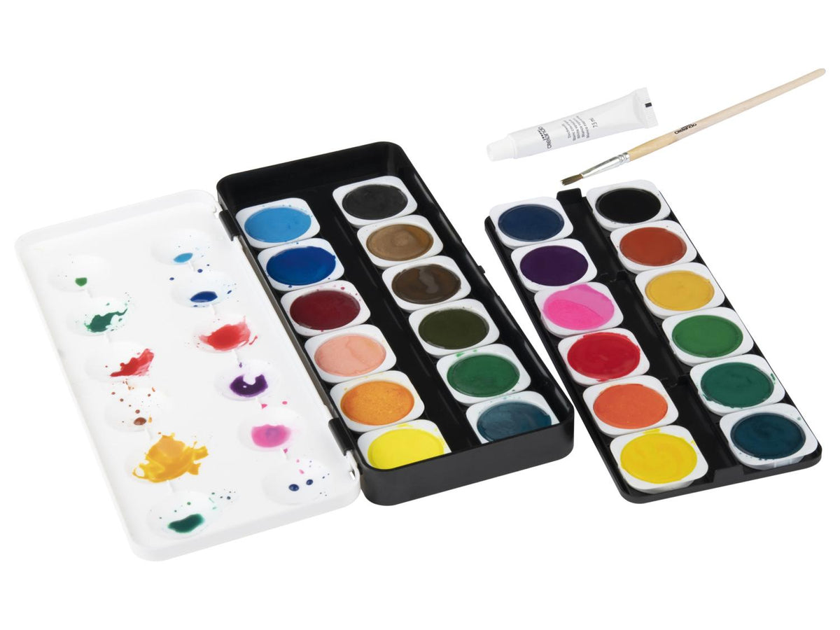 Boîte de peinture aquarelle, 24 couleurs