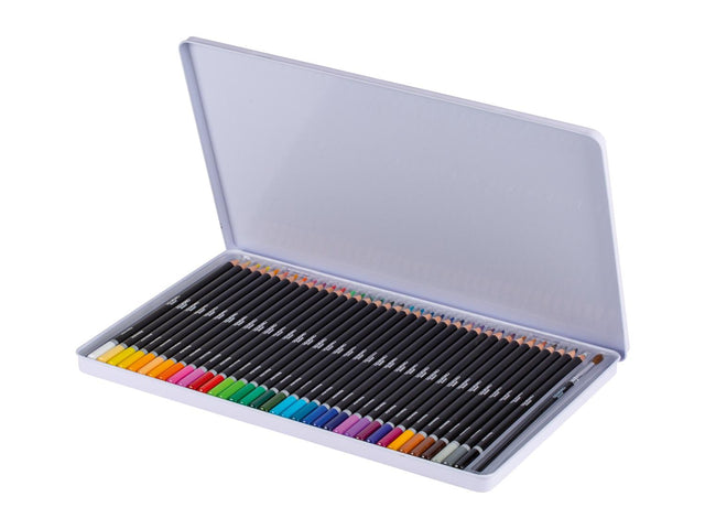 Crayons de couleur artistiques \ Crayons de couleur aquarellables, en étui métallique
