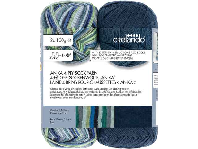 Laine à chaussettes Anika / Verena / Celina 100 g / 75 g