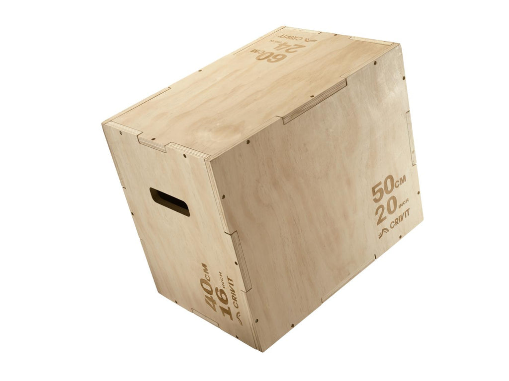 Boîte de saut pliométrique en bois, 50 x 40 x 60 cm