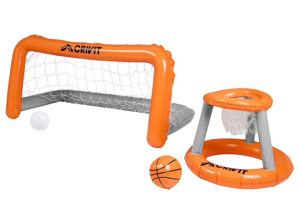 Filet d’aqua volley gonflable ou set de but et panier gonflables