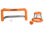 Filet d’aqua volley gonflable ou set de but et panier gonflables