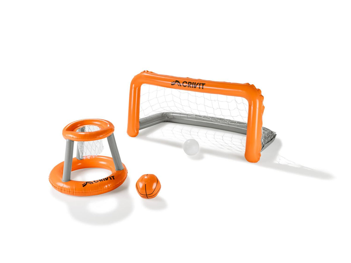 Filet d’aqua volley gonflable ou set de but et panier gonflables