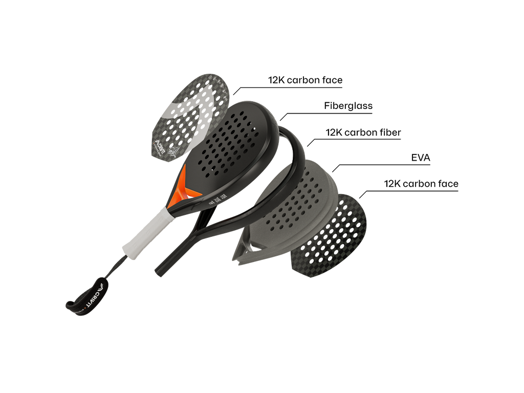 Raquette de padel 12K Carbon PRO - Stefanie Graf