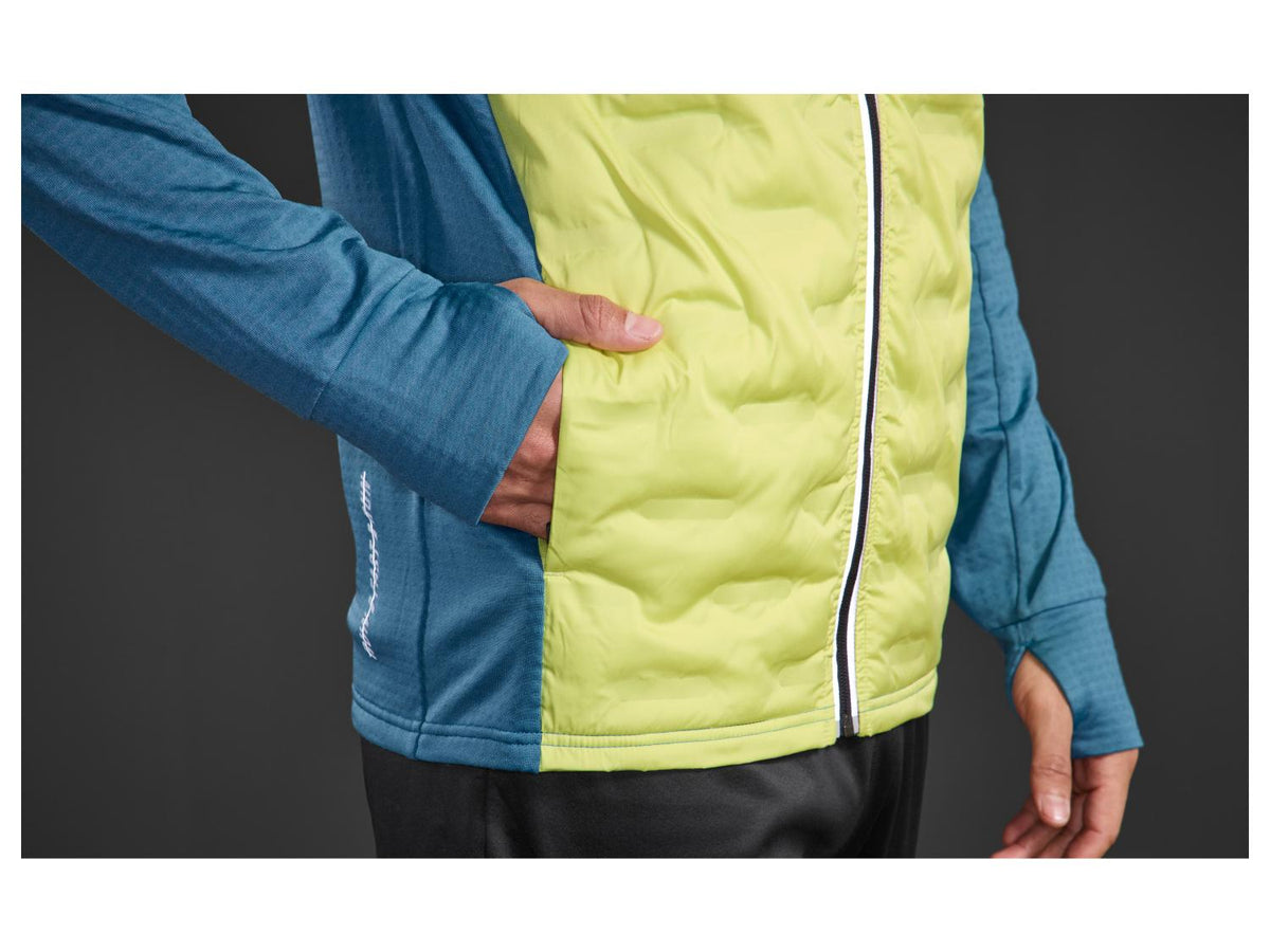 Veste hybride thermique pour hommes avec doublure polaire