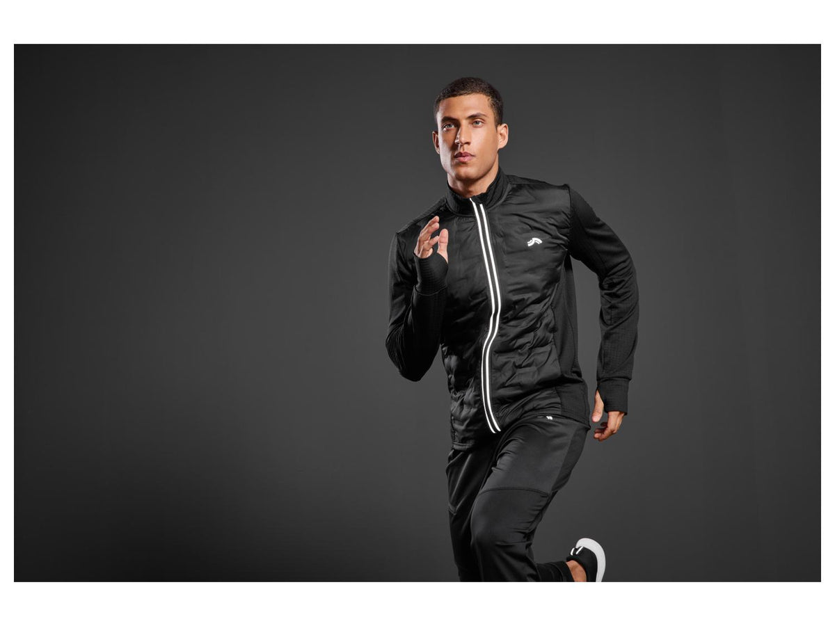 Veste hybride thermique pour hommes avec doublure polaire
