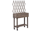 dobar Jardinière surélevée à roulettes avec treillis, L 79 x l 28,5 x H130 cm