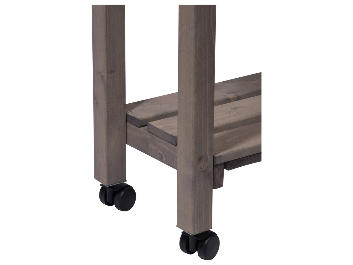 dobar Jardinière surélevée à roulettes avec treillis, L 79 x l 28,5 x H130 cm