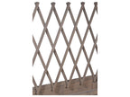 dobar Jardinière surélevée à roulettes avec treillis, L 79 x l 28,5 x H130 cm