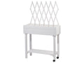 dobar Jardinière surélevée à roulettes avec treillis, L 79 x l 28,5 x H130 cm