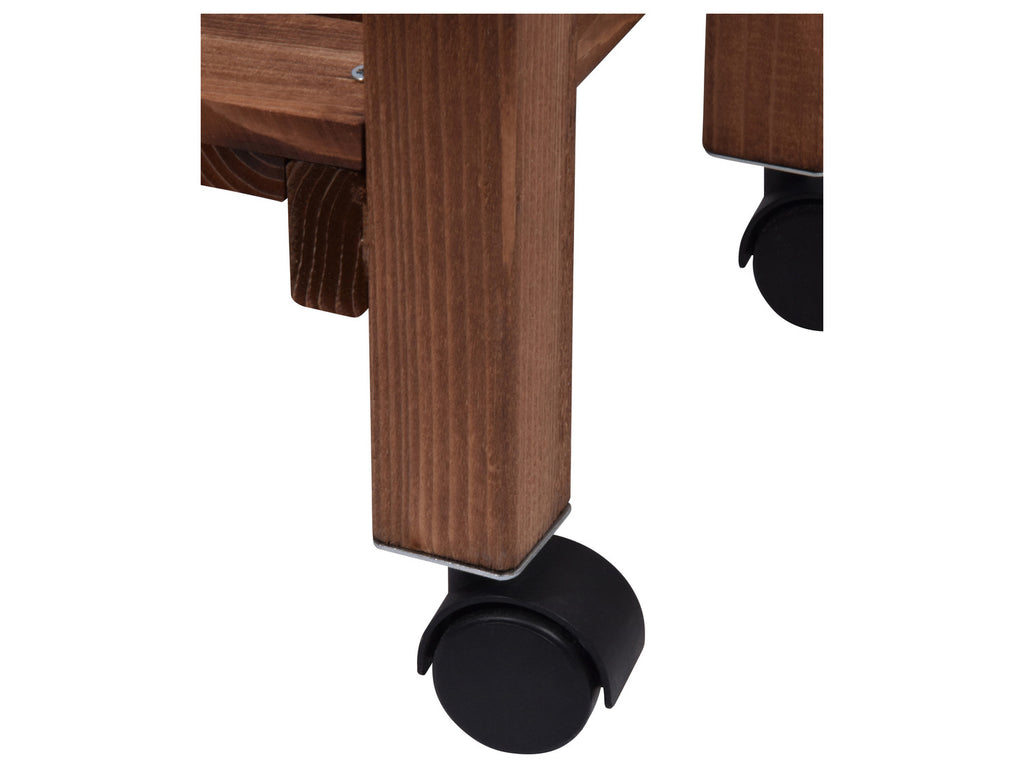 dobar Jardinière surélevée à roulettes avec treillis, L 79 x l 28,5 x H130 cm