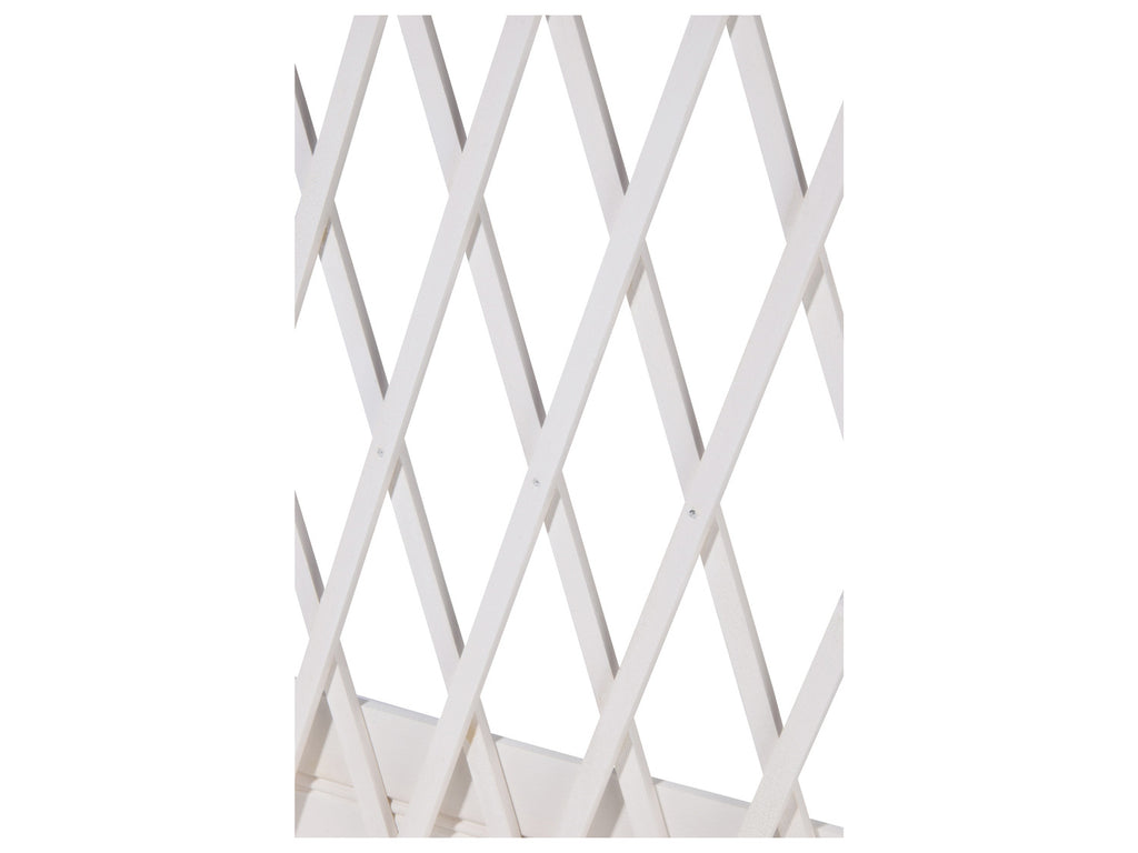 dobar Jardinière surélevée à roulettes avec treillis, L 79 x l 28,5 x H130 cm