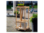 Porte-outils de jardin mobile sur roulettes, 86 x 38 x 38 cm