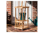 Porte-outils de jardin mobile sur roulettes, 86 x 38 x 38 cm