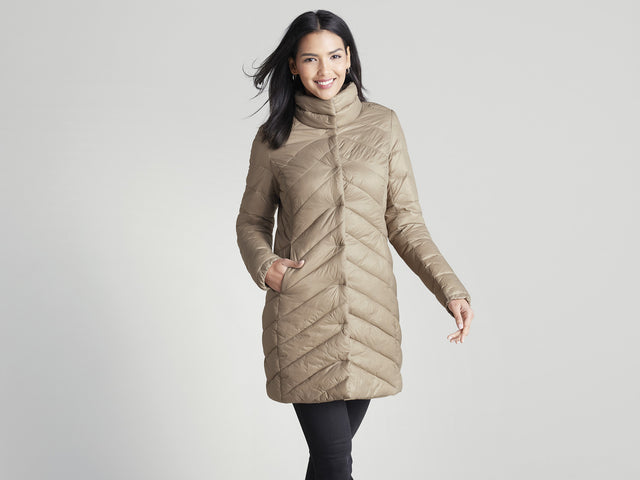 Doudoune longue légère femme