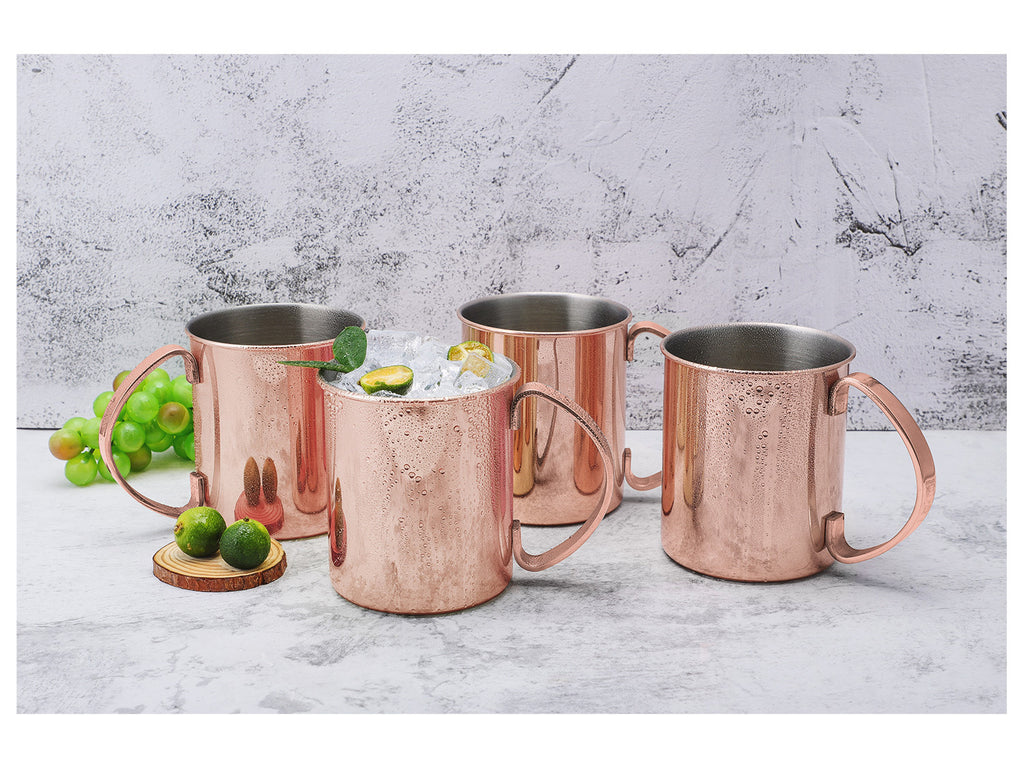 Set de tasses Moscow Mule en acier inoxydable