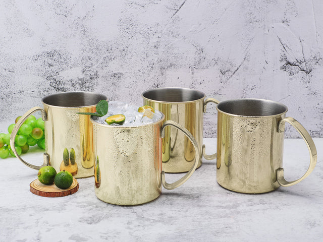 Set de tasses Moscow Mule en acier inoxydable