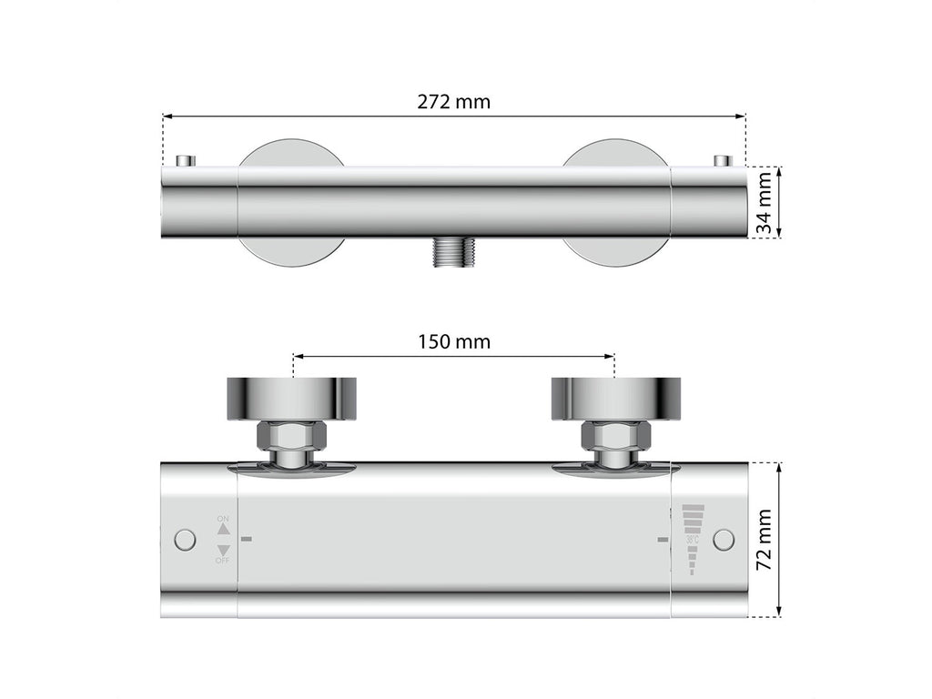 Mitigeur de salle de bain CARNEO, avec thermostat