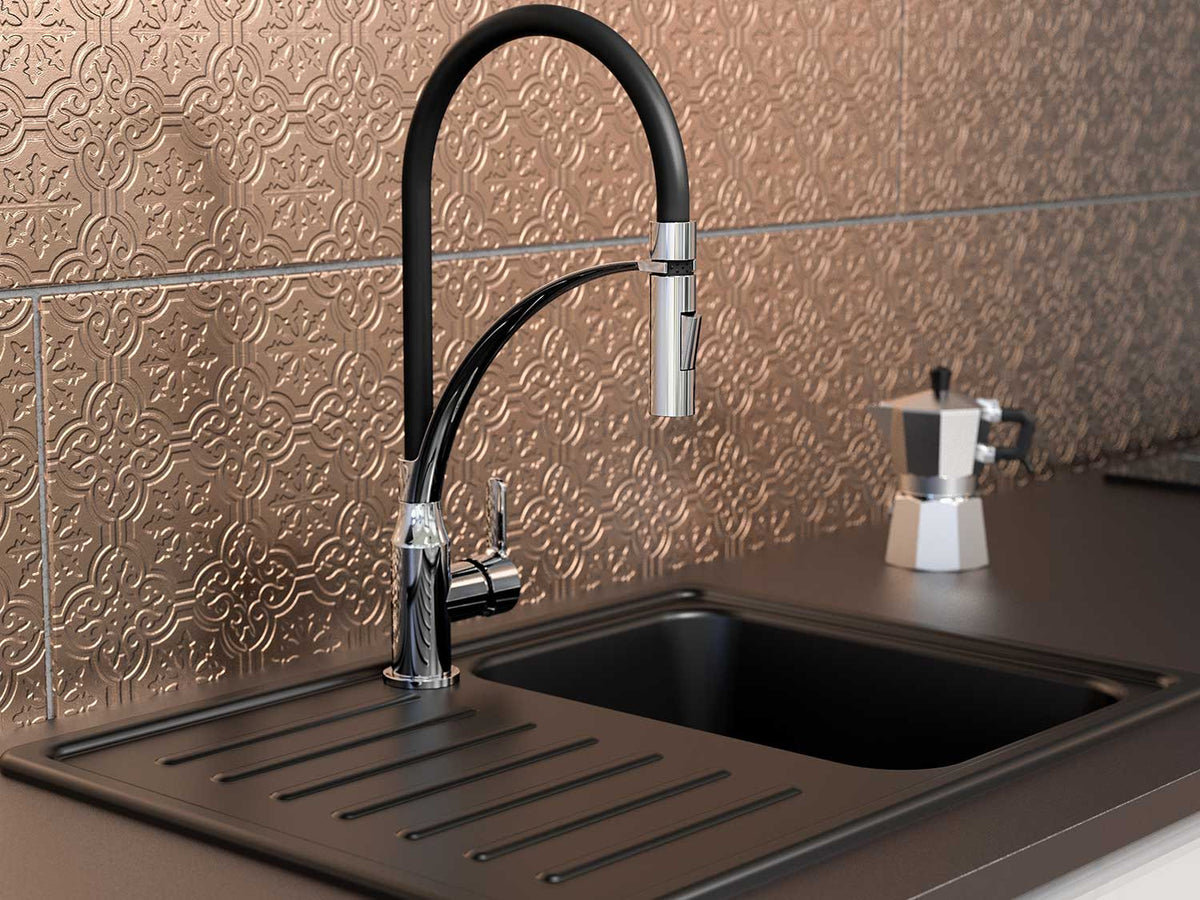 Robinet d'évier cuisine avec douche à vaisselle et tuyau interchangeable