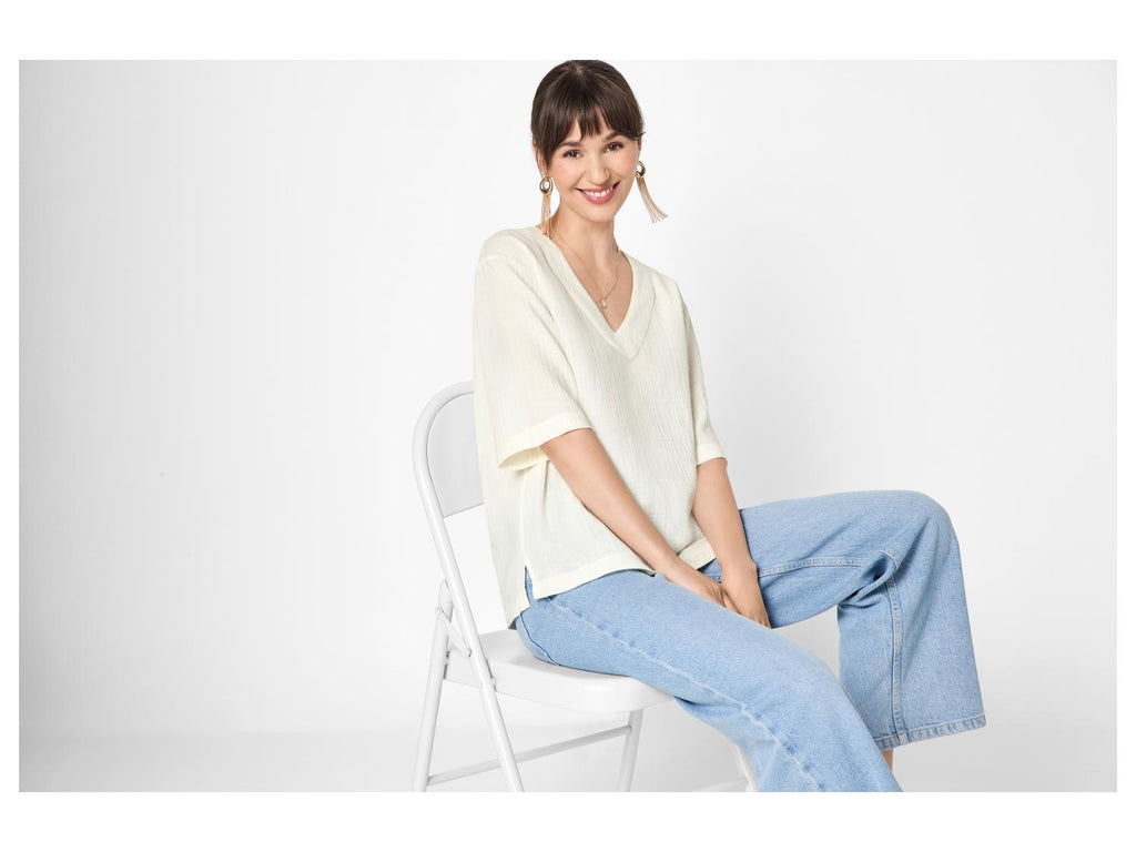 Blouse en mousseline pour femme
