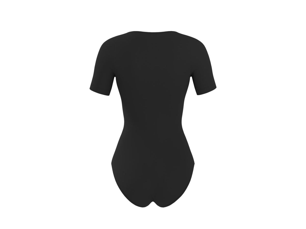 Body à manches courtes effet sculptant femme