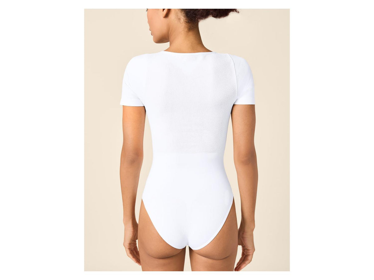 Body à manches courtes effet sculptant femme