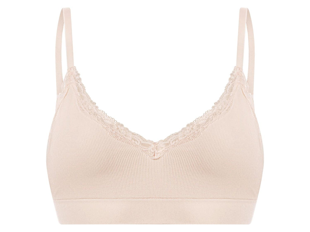 Bustier côtelé pour femme avec dentelle