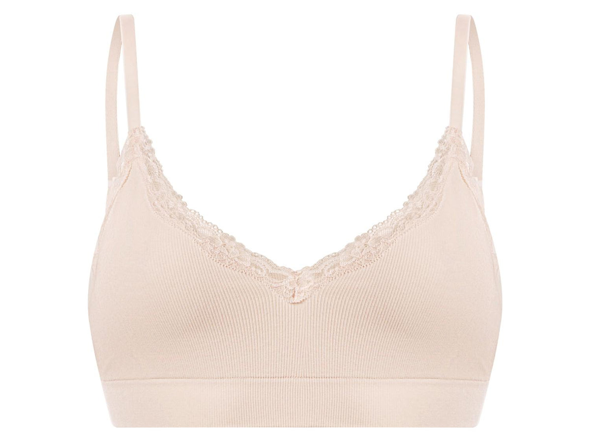 Bustier côtelé pour femme avec dentelle