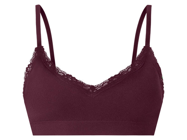Bustier côtelé pour femme avec dentelle