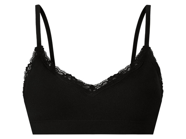 Bustier côtelé pour femme avec dentelle