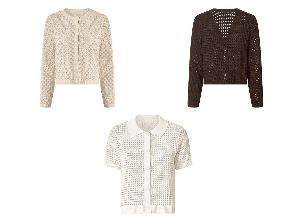 Cardigan en maille ajourée femme